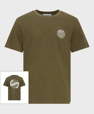 Les Deux T-shirts GLOBE T-SHIRT LDM101164 Army